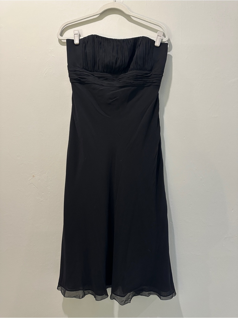 Ann Taylor Strapless LBD - Black Chiffon Cocktail Dress